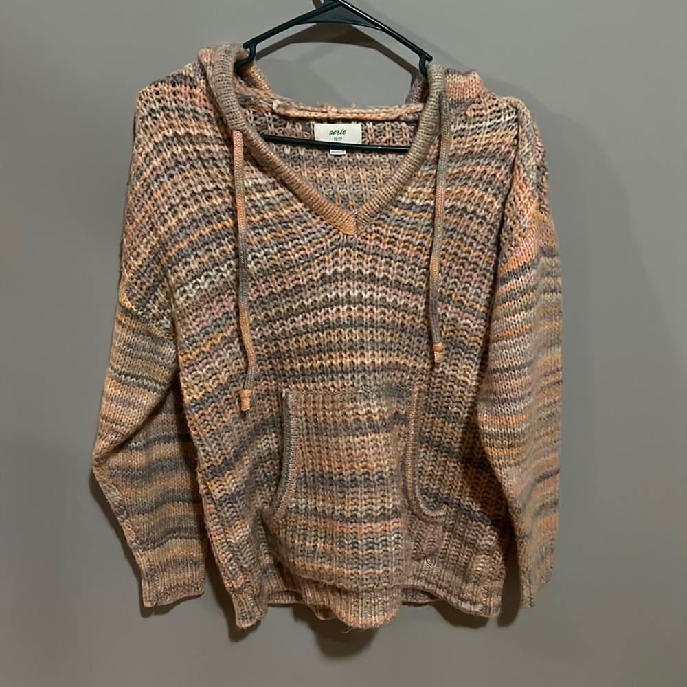 Aerie sweater hooded sweatshirt